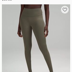 Wunder Train High-Rise Tight 28" Lululemon Army Green Sz 6